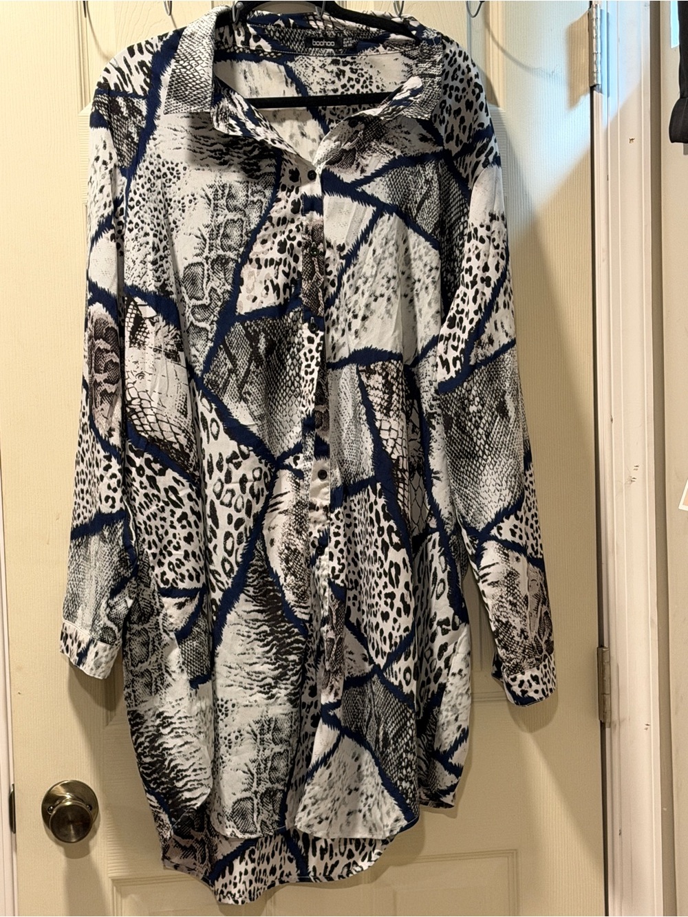 Animal Print Shirt Dress